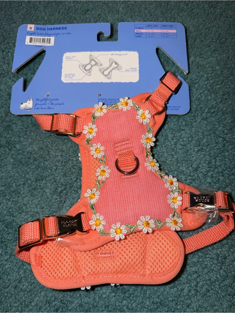 Hooray House Coral Dog Harness!
